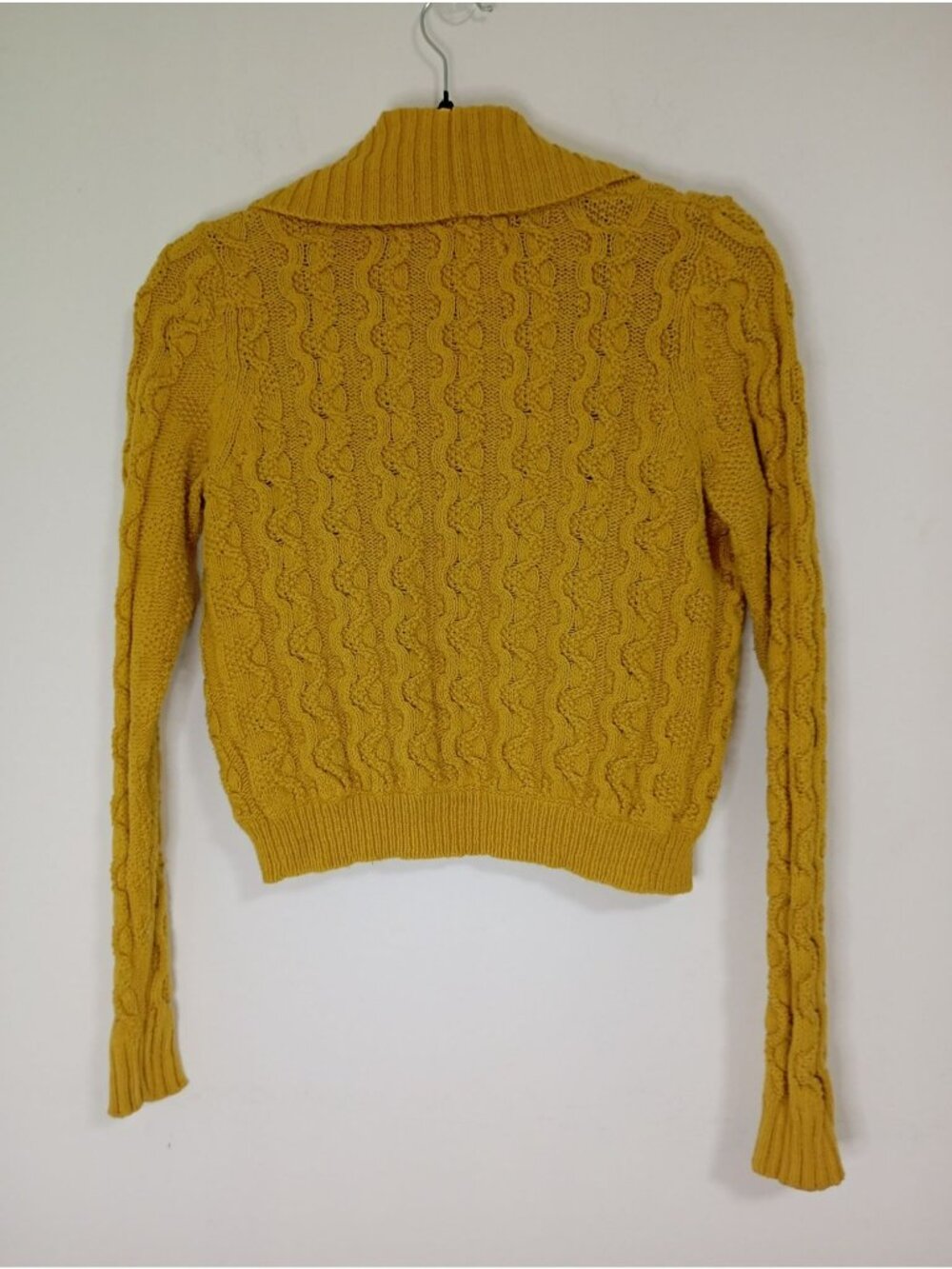 Anthropologie Sparrow Cable Knit Open Cardigan Sweater M Merino Wool Blend - Picture 10 of 10